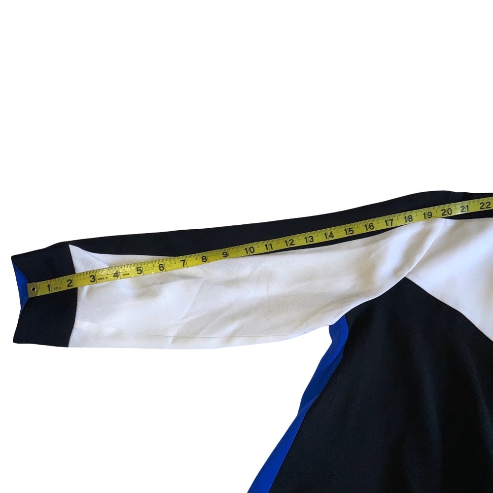 BCBGMaxAzria Black and White Mini Dress with Blue Accents - Picture 11 of 16